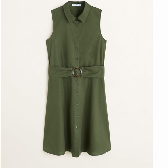 Mango summer belted Midi shirt dress - Picture 3 of 9